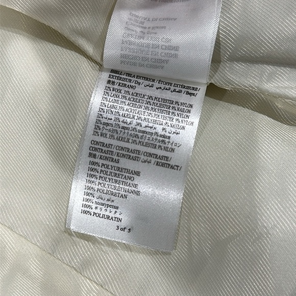 Bebe Wool Cropped Jacket with Faux Leather and Zipper Design Accents - XS. - Picture 4 of 9